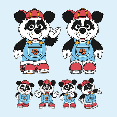 Worlds of Fun - PJ Panda Redesign (2023) animal branding character design design illustration panda portrait theme park vec vector