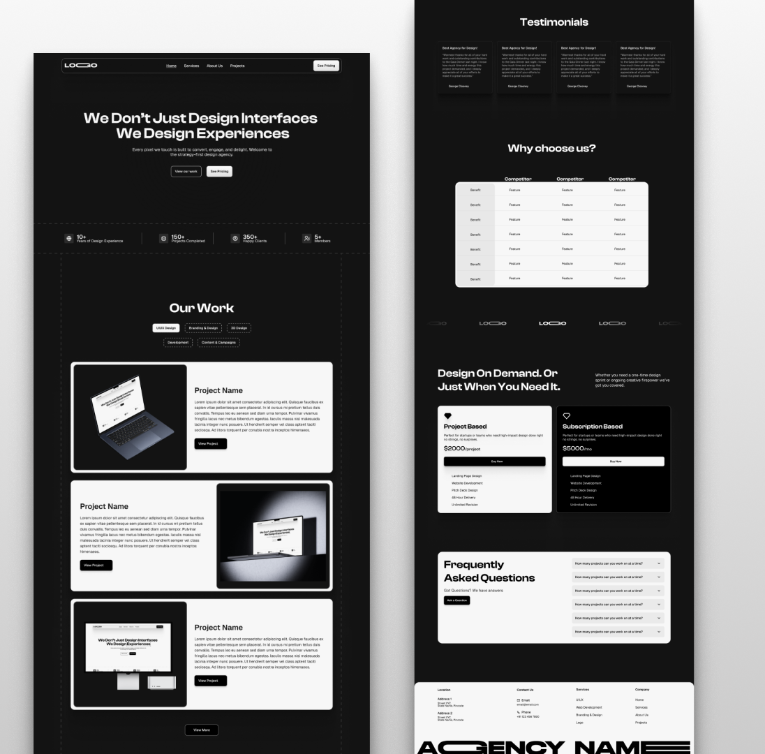Example of Complete Website UI Design