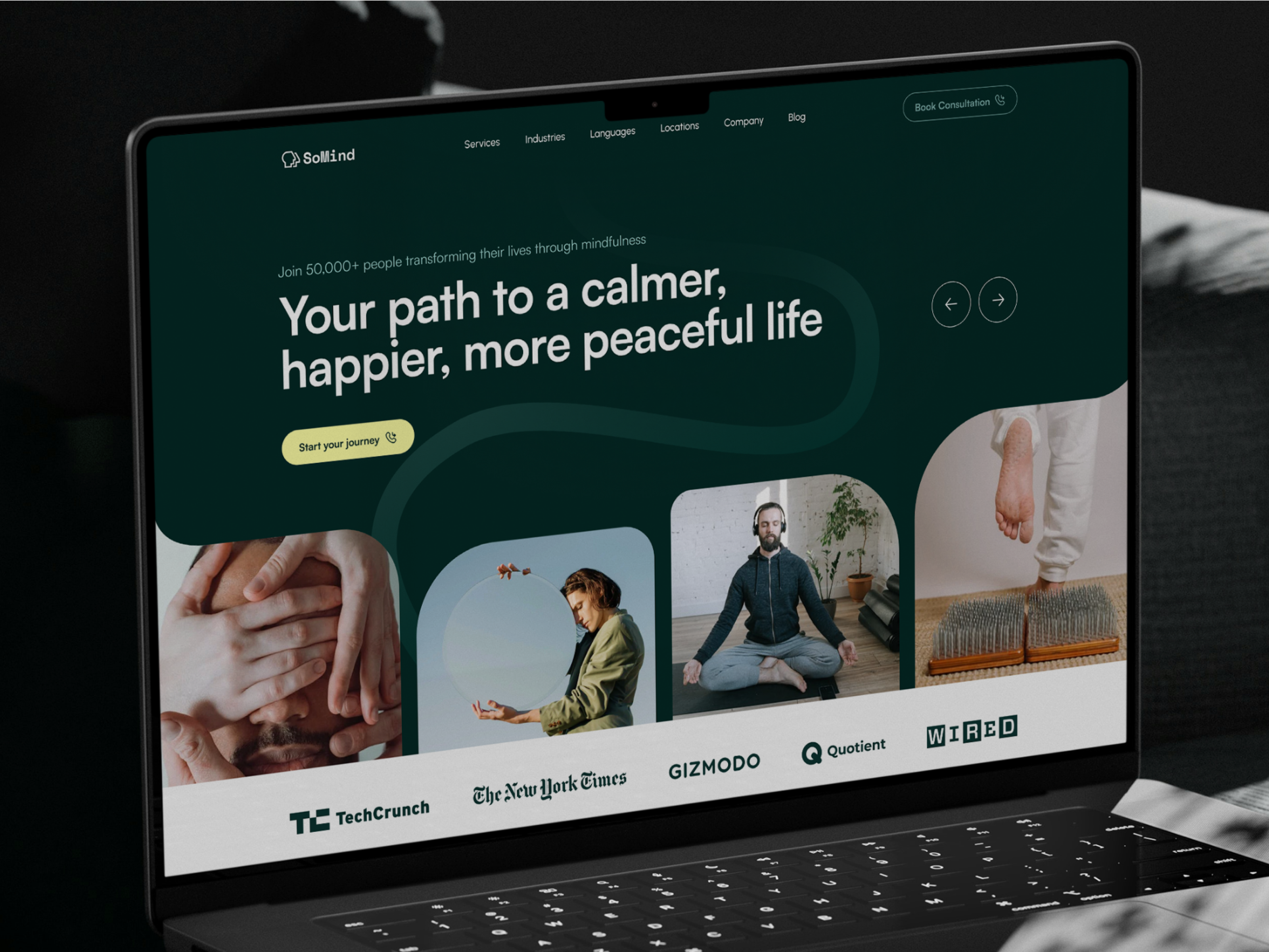 SoMind Landing Page – Designed for Mindfulness & Flow brandidentity branding digitalhealth healthapp healthfocuseddesign healthtech landingpage mentalhealth mentalwellness mindfulhealth mindfulness productdesign saasdesign selfcare ui visualidentity webdesign wellbeingplatform wellnessapp wellnessdesign