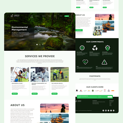 Website Design - Jawura Environmental Services environment hero section landing page ui web design website design