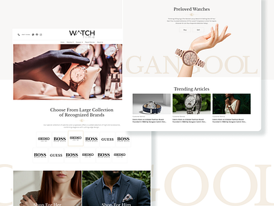 Luxury Watch Ecommerce Website branding design ecommerce graphic design homepage illustration logo product ui web