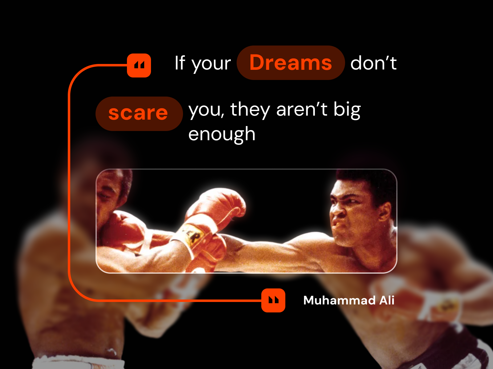 Bold Words, Bolder Design – Weekly Warm-Up Entry creativity customtype design quote designchallenge designinspiration designquote dribbbleshot dribbblewarmup inspiration lettering motivationaldesign muhammad ali quote typography weekly warm up weeklywarmup