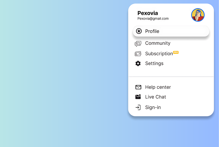 Clean Sidebar Profile Menu UI–Minimal Modern & Functional Design by ...