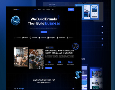 Digital Agency Website Landing Page cleanui design design trends designtrends digital agency figma graphic design modern new startup ui ui trend uiux user interface web website