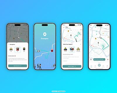 CdNavigator app appdesign branding design figma graphic design logo navigation transportation ui ux vector