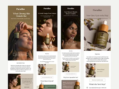 Email campain no 1 for ( paradiso brand ) dtc ecommercemarketing email marketing emaildesign fashion email design hashtagemailtemplates klaviyo landing page design mail newsletter design skincare email design trendy email design ui design