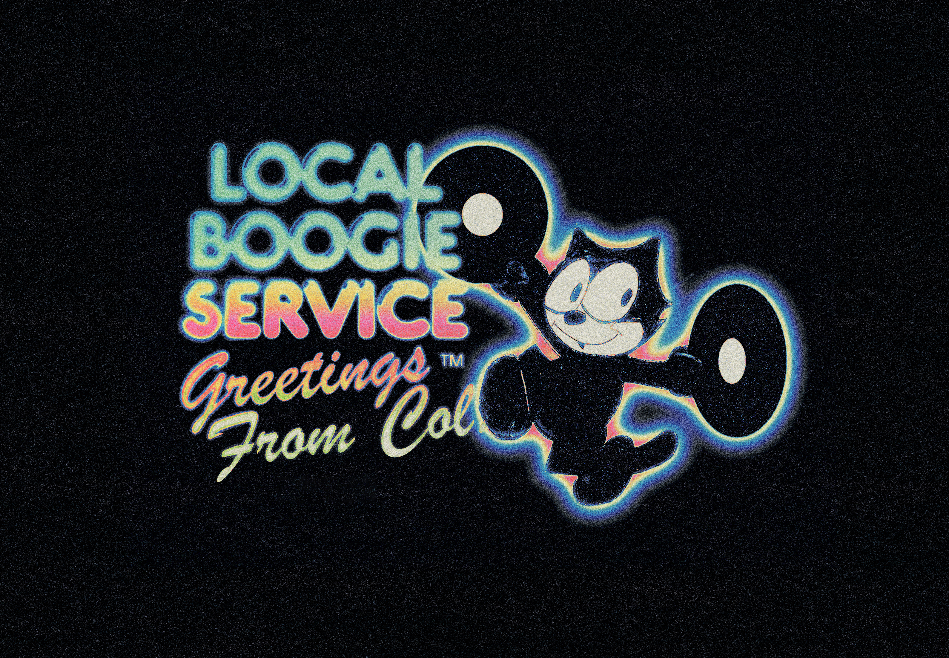 RB016 boogie character disco illustration logo music party type