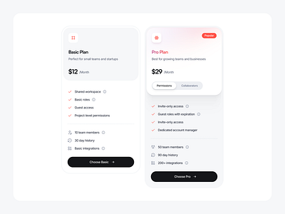 Pricing Section - SquareUi design system figma landing page pricing product design ui ux web design