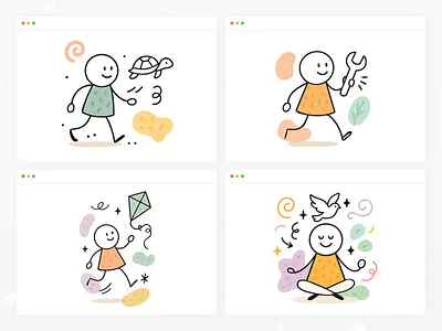 Time Tracking UI Illustrations – Clean & Friendly #13 calendar clock deadline efficiency focus interval log management overview productivity reminder routine schedule session task time timeline timer tracking workflow