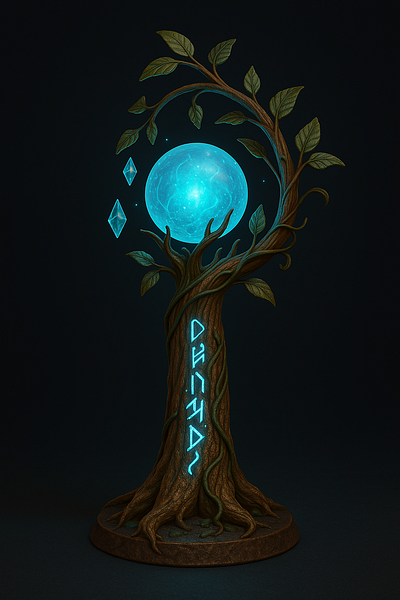 Fantasy Rune Tree Lamp 3D Printing Blender STL 3d 3dprinting 3dprintmodel animation blender branding design graphic design illustration logo motion graphics stl ui vrchat vtuber