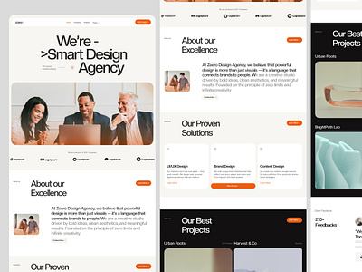 ZERRO™ Design Agency Landing Page admin panel agency agency landing page company dashboard company landing page concept creative agency design mobile app product design ui design uiux visual design webdesign zayma