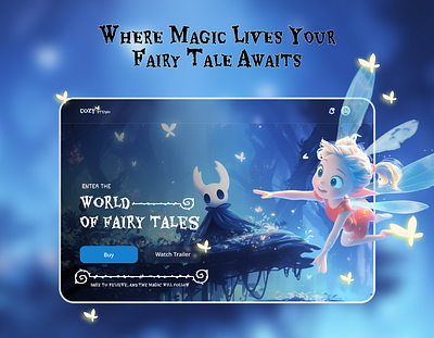 Fairy Light Landing Page animation cartoon fairy fairy tale fiction game game design graphic design hero section landing page magic mobile ui ux web web design website