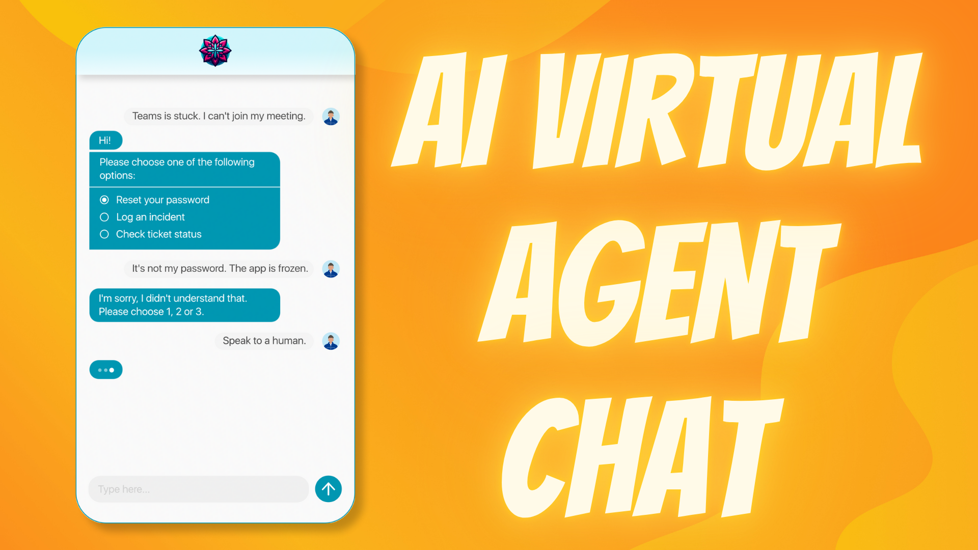 Example of Ai Virtual Agent Chat Animation