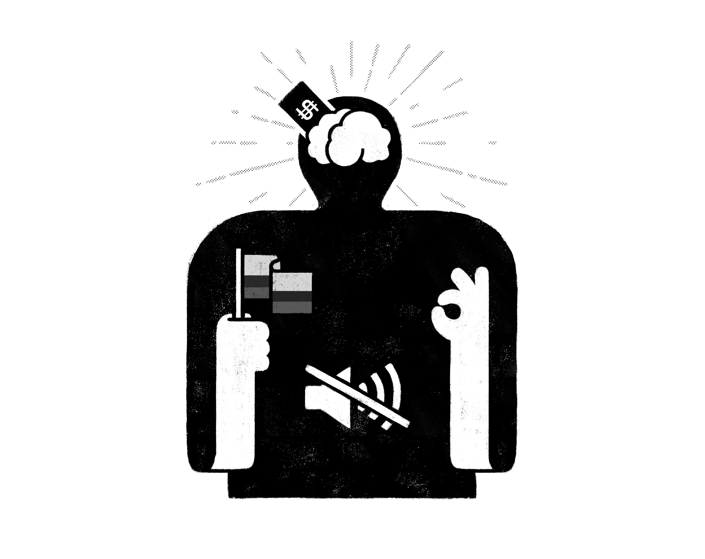 RB017 capitalism colombia corruption fanzine illustration money politics