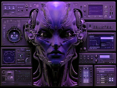 Alien Bass Polyphonic Wavetable Future-Gen Dubstep Synthesizer alien audio bass controller dubstep instrument interface music purple sci fi science fiction scifi synth synthesizer ui user interface workstation