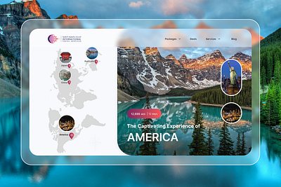 Travel Website Design | Hero Section hero section home page landing page tourism website travel website traveling website website design