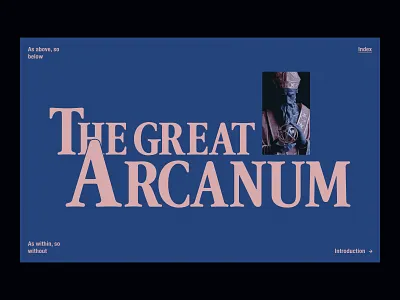 The Great Arcanum #1 layout midjourney type typo typography web web design