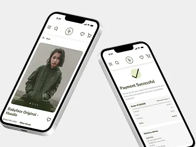Babyface ecommerce graphic design hoodie shop ui