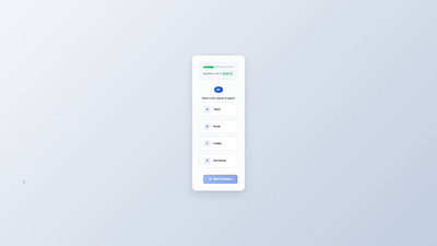 Quizz Sytem Test animation quiz quizz ui