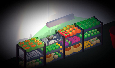 Super Market Mold detection 3d animation food fruits rotten food spline super market supply chain sustainable vegetables
