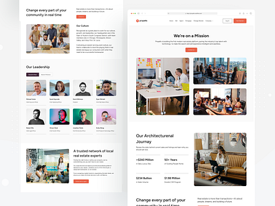 About Page with Brand Vision & Team agent apartment buy dashboard details explore filter home housing inquiry listing location map neighborhood pricing property realestate rent search viewing