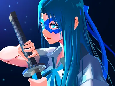 Leona anime illustration procreate