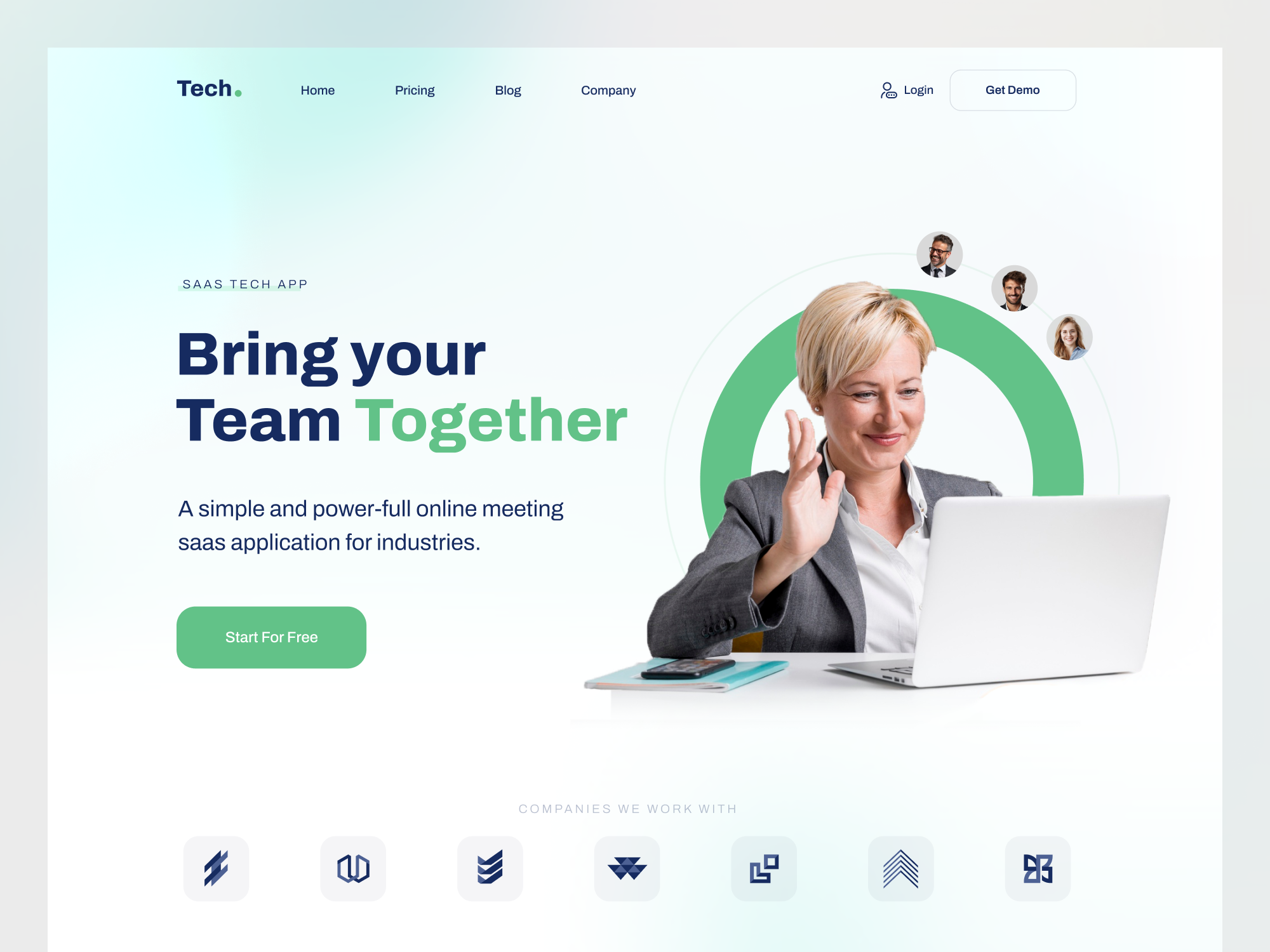 Example of Saas Web Design + Illustration