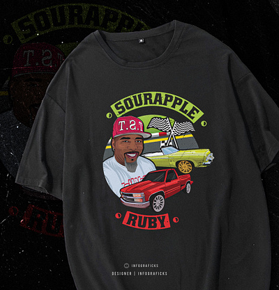 Sourapple Ruby T-shirt Design | Project for my Clint on Fiverr apparel art branding clothing clothingbrand custom design designer fashion freelancer graphic design illustration march march design print design streetstyle streetwear tees tshirt tshirt design tshirtprinting