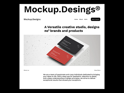 Mockup.Desings Agency abstract agency branding business clean creative design figma graphic design header illustration landing page logo mockup studio typography ui ux website xd