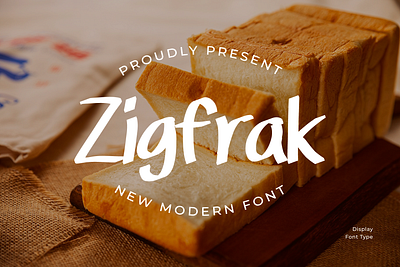 Zigfrak Display Font badge display font font fonts letter modern font retro sans serif typoghrapy