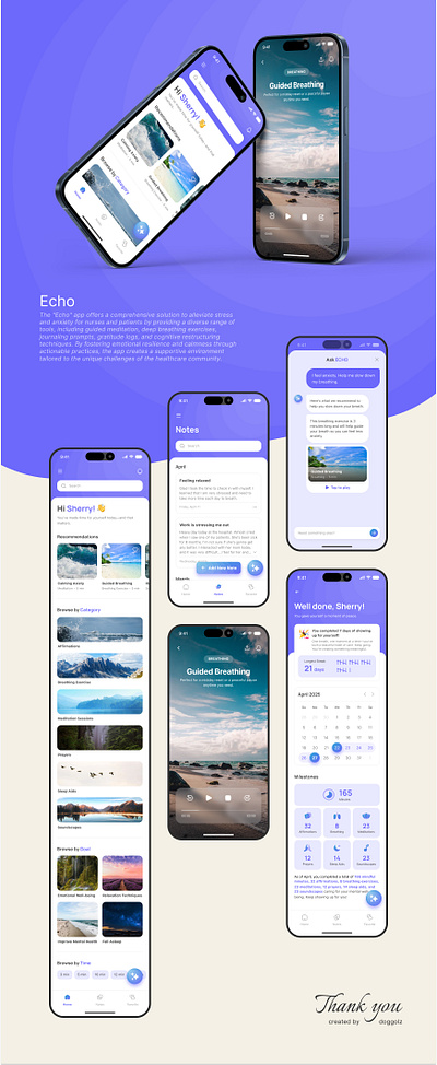 Echo App ai android app application design figma ios iphone mobile mobile app mobile application solution ui ui design uiux uiux design ux ux design uxui uxui design