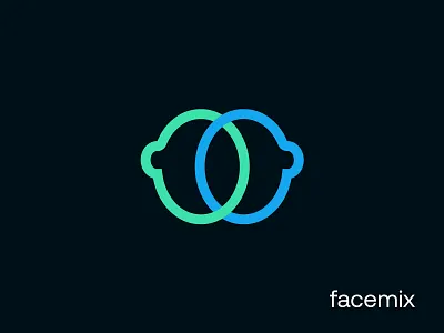 facemix app logo consept abstract logo app icon branding connect logo creative logo face logo logo design message logo modern logo startup logo synbol