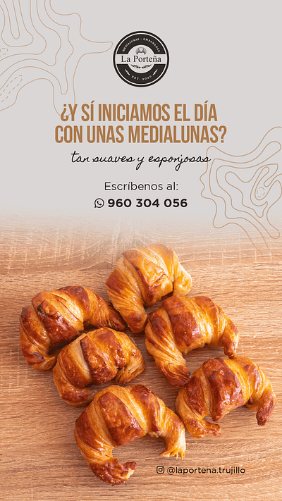 La Porteña - Social Media branding bread caramel sauce design graphic design illustration logo post socialmedia storie vector