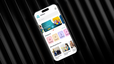 AllyOne – Your On-Demand Home Services🏠✨ android app design clean cleaning services home cleaning app home services home services app interface ios mobile app on demand services service app service booking smart home app trend trending app ui uiux design ux