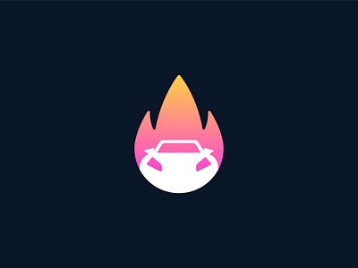 Fire Car branding car apps logo car fire car icon car logo car mark car technology logo clothing design fire car fire car logo fire logo flame car logo graphic design illustration logo logodesigner luxurylogo vector warm car