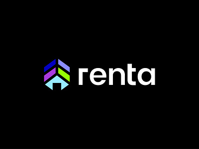 Renta - Rental House Business Logo Design best logo design branding colorful logo home logo house logo logo design rental house rental logo symbol