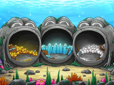 AFK Farm for a web3 project. Pepe game. Crypto meme coin design 2d art character design crypto crypto art crypto artist crypto design crypto game crypto meme digital artist game design graphic design illustration landing page meme meme coin memes pepe ui web3 web3 game