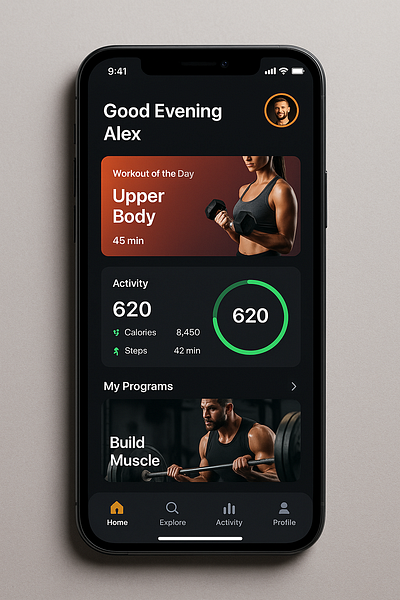 PulseFit – Smart Fitness Tracker App Design