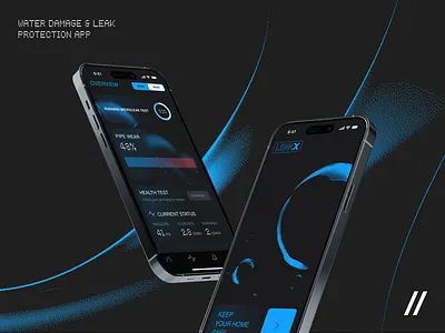 Leak Protection App Design Concept android dashboard design home safety ios iot leak mobile mobile app mobile ui product design protection smart home ui ux water