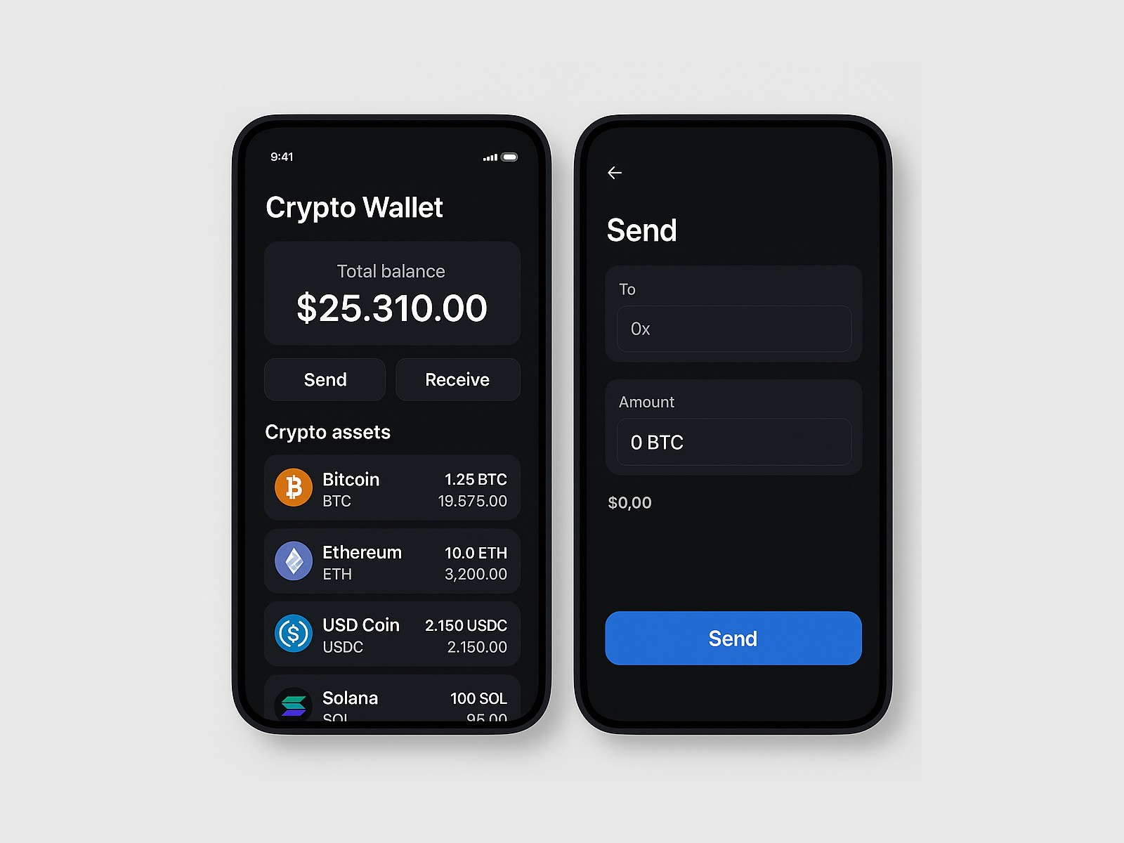 Crypto wallet App app crypto crypto wallet crypto wallet app daily daily ui daily uiux daily ux design graphic design new ui ui design ui ux uiux uiux design ux ux design