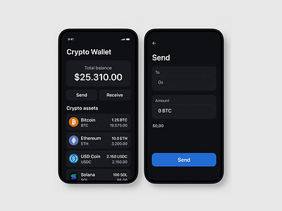 Crypto wallet App app crypto crypto wallet crypto wallet app daily daily ui daily uiux daily ux design graphic design new ui ui design ui ux uiux uiux design ux ux design