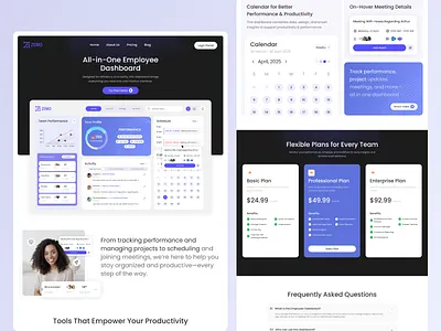 All-in-One Employee Dashboard – Website Design cleanui dashboarddesign dashboardui designdaily employeedashboard interfacedesign modernui performancetracking productivityaapp saasdesign taskmanagement uidesign uxdesign webappdesign webdashboard webdesigninspiration workmanagement workplaceui
