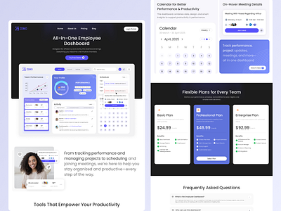 All-in-One Employee Dashboard – Website Design cleanui dashboarddesign dashboardui designdaily employeedashboard interfacedesign modernui performancetracking productivityaapp saasdesign taskmanagement uidesign uxdesign webappdesign webdashboard webdesigninspiration workmanagement workplaceui
