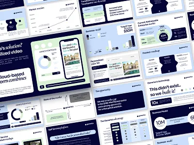 Pitch deck design infographic pitch deck presentation vector