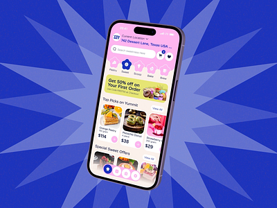 Delightful Bakery App – Full Animation Design Showcase animation app design app development bakery app ui birthday app branding cake shop dessert delivery app dribbble showcase ecommerce illustration mobile mobile app design online shopping product design shopping app typography ui ux design web design yummit app
