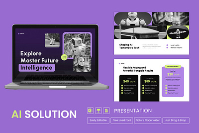 AI Solution Presentation digital art online ppt