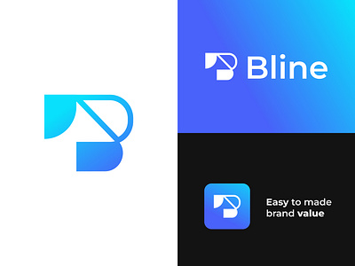 Bline logo design b logo branding business logo company logo design icon identity illustration logo design logo designer logo inspiration logo maker logos minimal logo