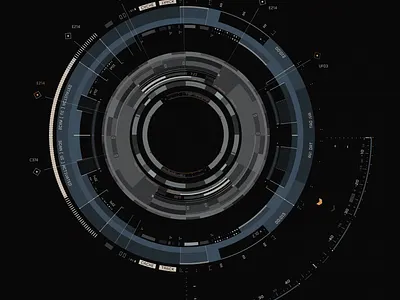 DATA CIRCLE after effects animation design fui hud illustrator interface micrographics motion graphics ui ux vector