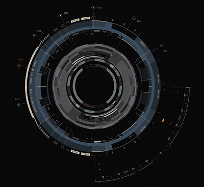 DATA CIRCLE after effects animation design fui hud illustrator interface micrographics motion graphics ui ux vector