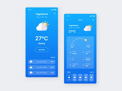 Weather App Exploration app clean design gradient mobile mobile app design mobile design mobile ui rain screen sun ui user interface ux weather weather app weather icon